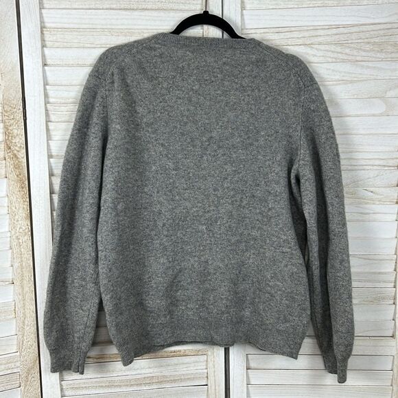Club Room Macy's V-Neck Gray Cashmere Sweater - Picture 8 of 11